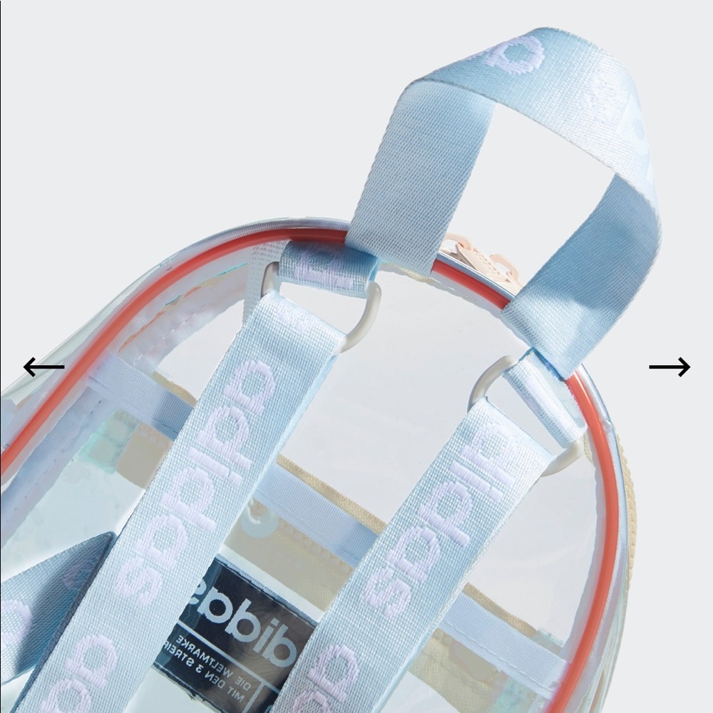 ❌SOLD OUT❌BRAND NEW CLEAR MINI ADIDAS BACKPACK - Picture 6 of 7